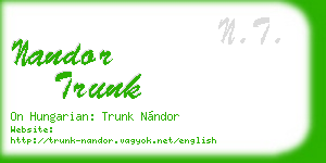nandor trunk business card