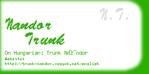 nandor trunk business card